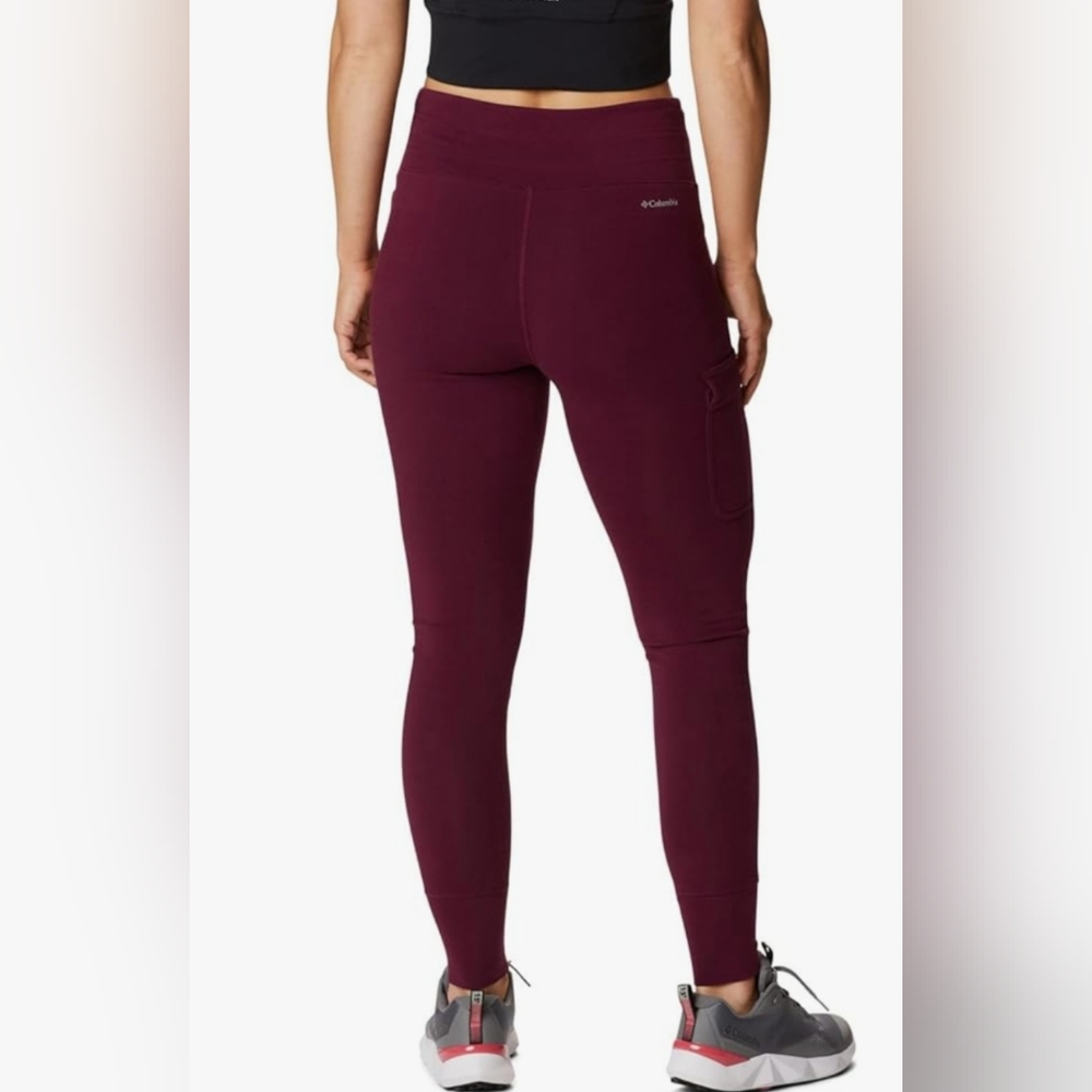 COLUMBIA TREK MERLOT LEGGINGS SIZE MEDIUM NWT - Picture 4 of 8